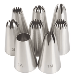 stainless steel cake piping nozzles set