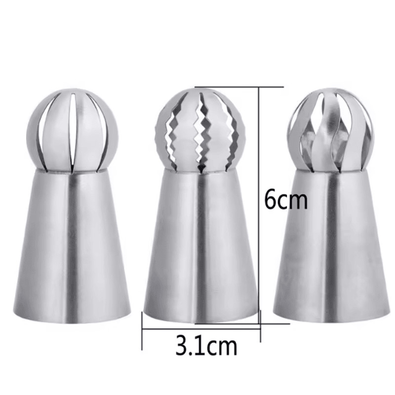 Stainless Steel Pastry Icing Nozzle Set 3