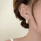 Korean Style Crystal Hoop Earrings For Women 1