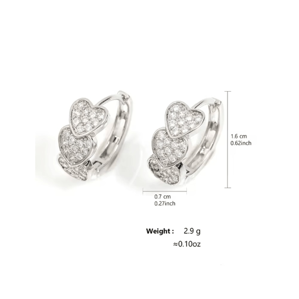 Korean Style Crystal Hoop Earrings For Women 10