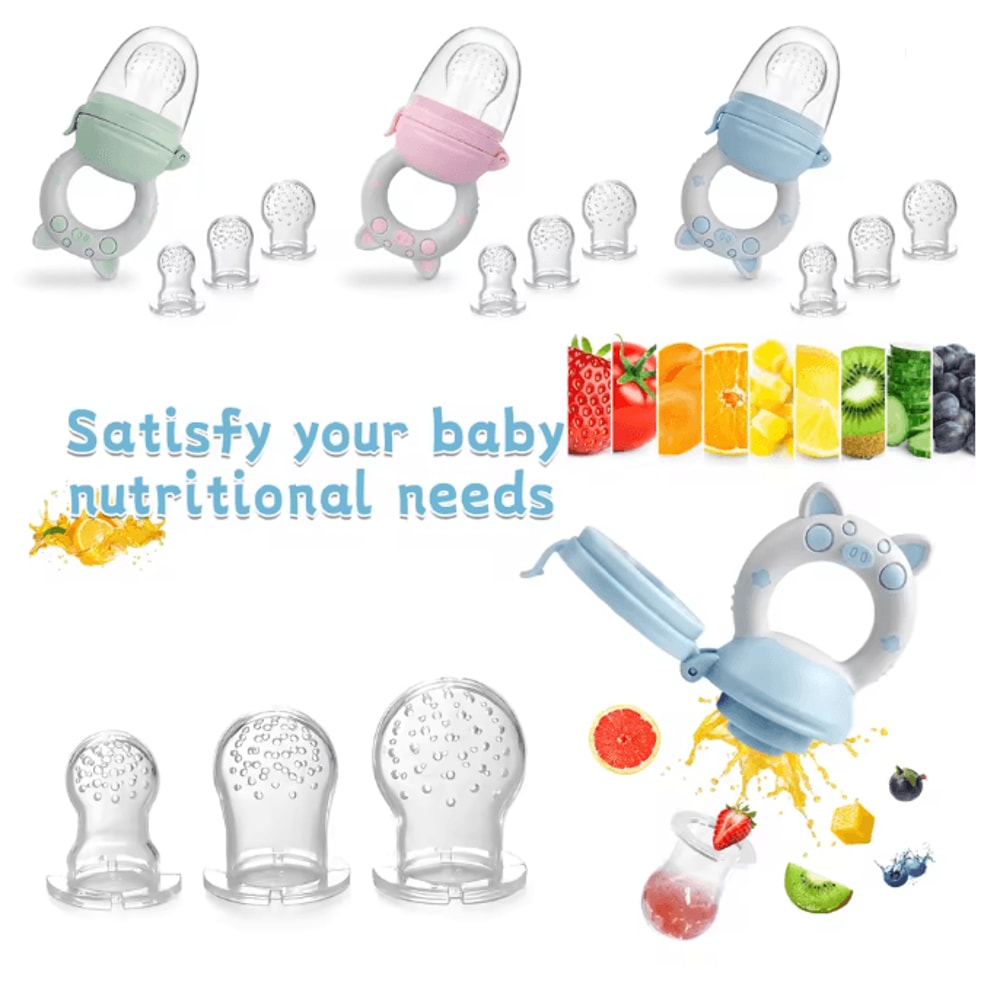 Silicone Fruit And Veggie Feeder Set For Infants And Toddlers 4