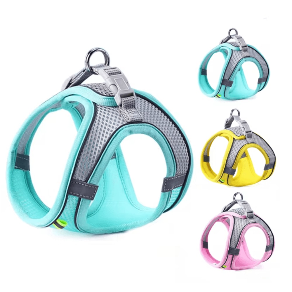 Reflective Breathable Pet Harness And Leash Set 0
