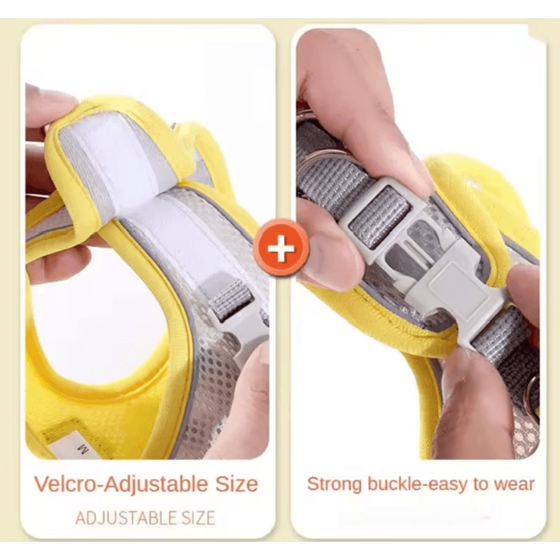 Reflective Breathable Pet Harness And Leash Set 3