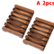Natural Wood Soap Dish Drain Tray For Bathroom And Kitchen 5