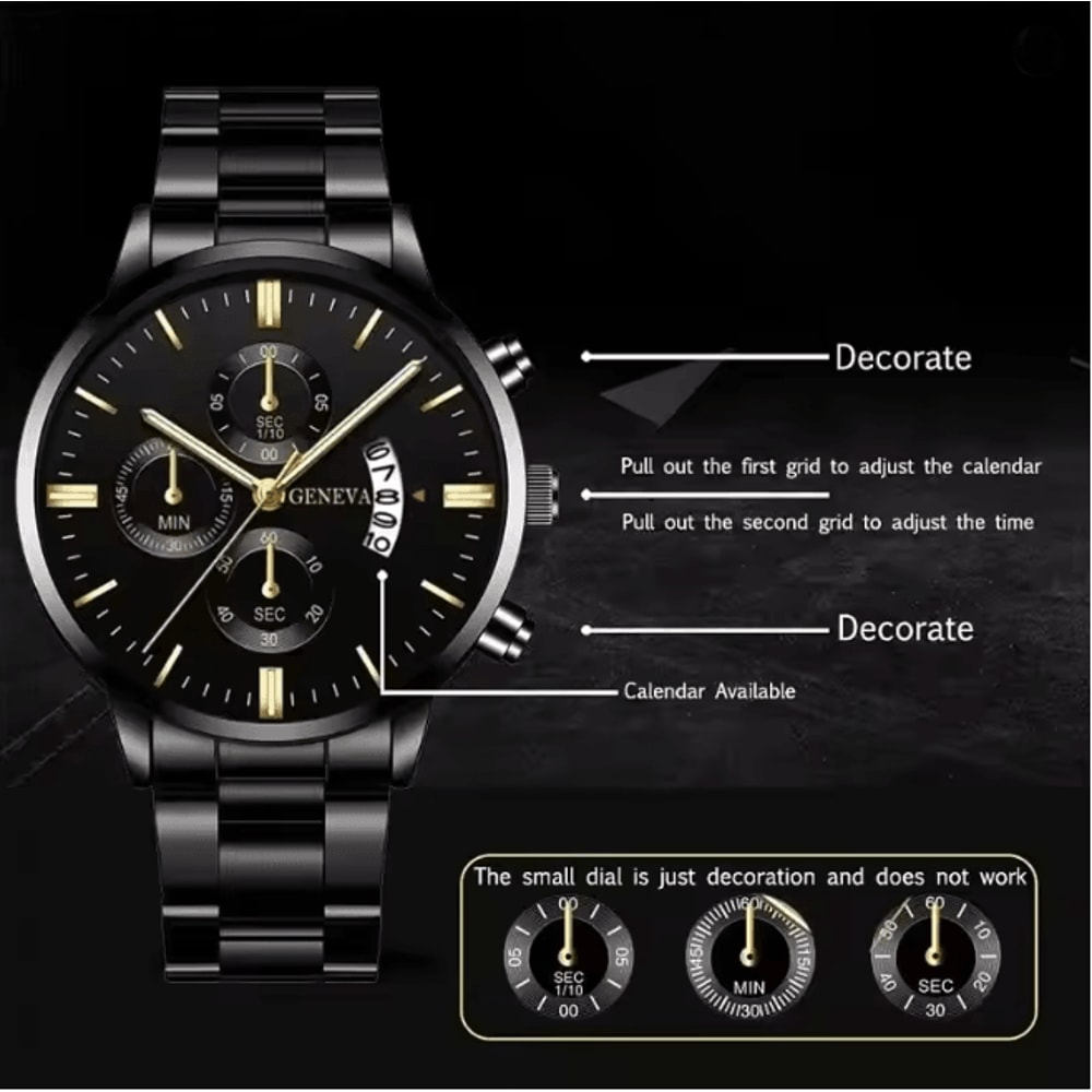 Stainless Steel Luxury Quartz Watch 2