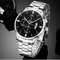 Silver Stainless Steel Luxury Quartz Watch 0