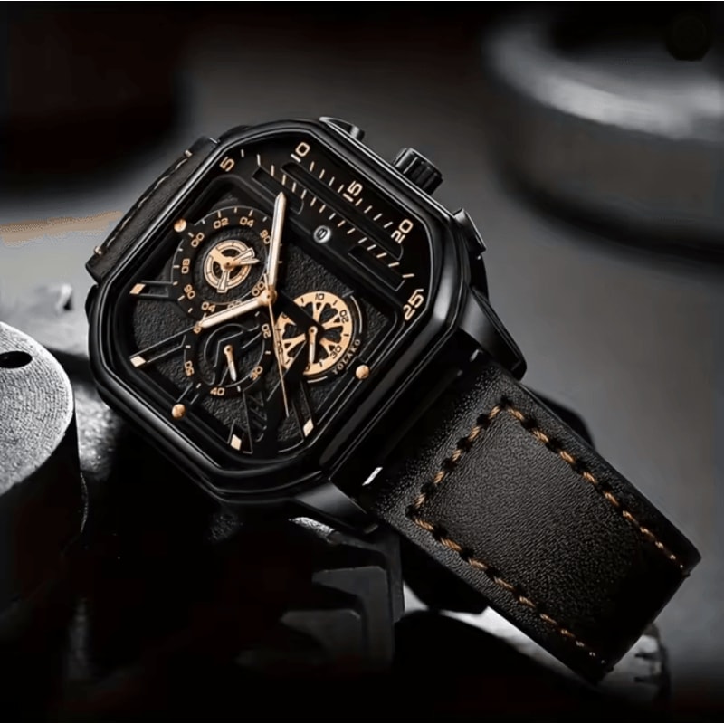 Square Dial Casual Mens Watch 1