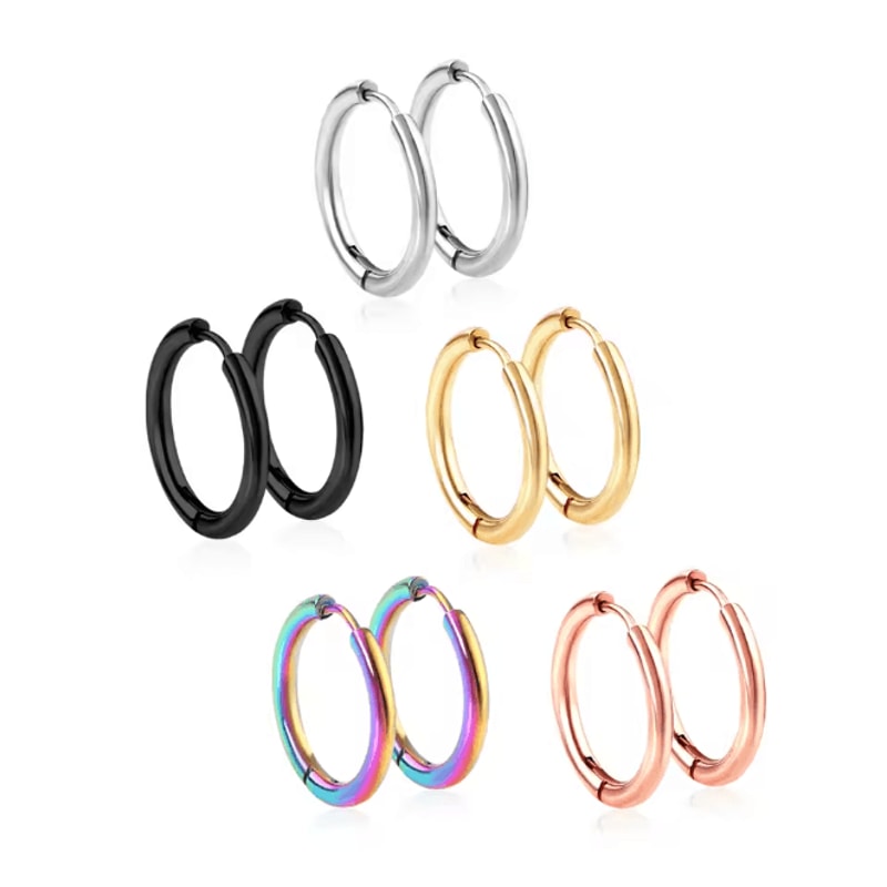 Simple U Shape Hoop Earrings 3