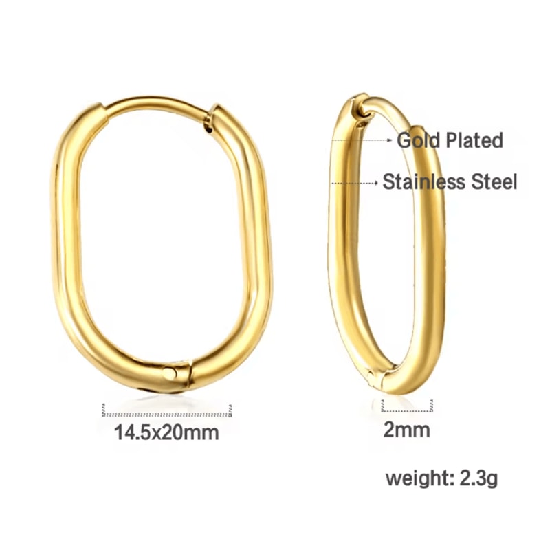 Simple U Shape Hoop Earrings 10