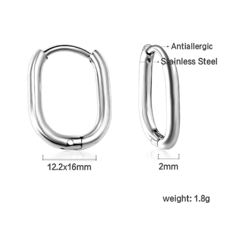 Simple U Shape Hoop Earrings 5