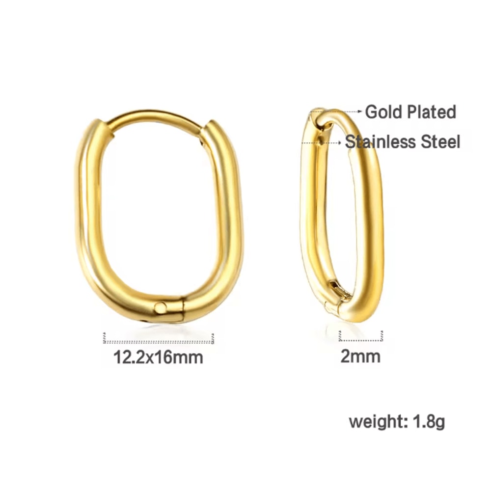 Simple U Shape Hoop Earrings 6