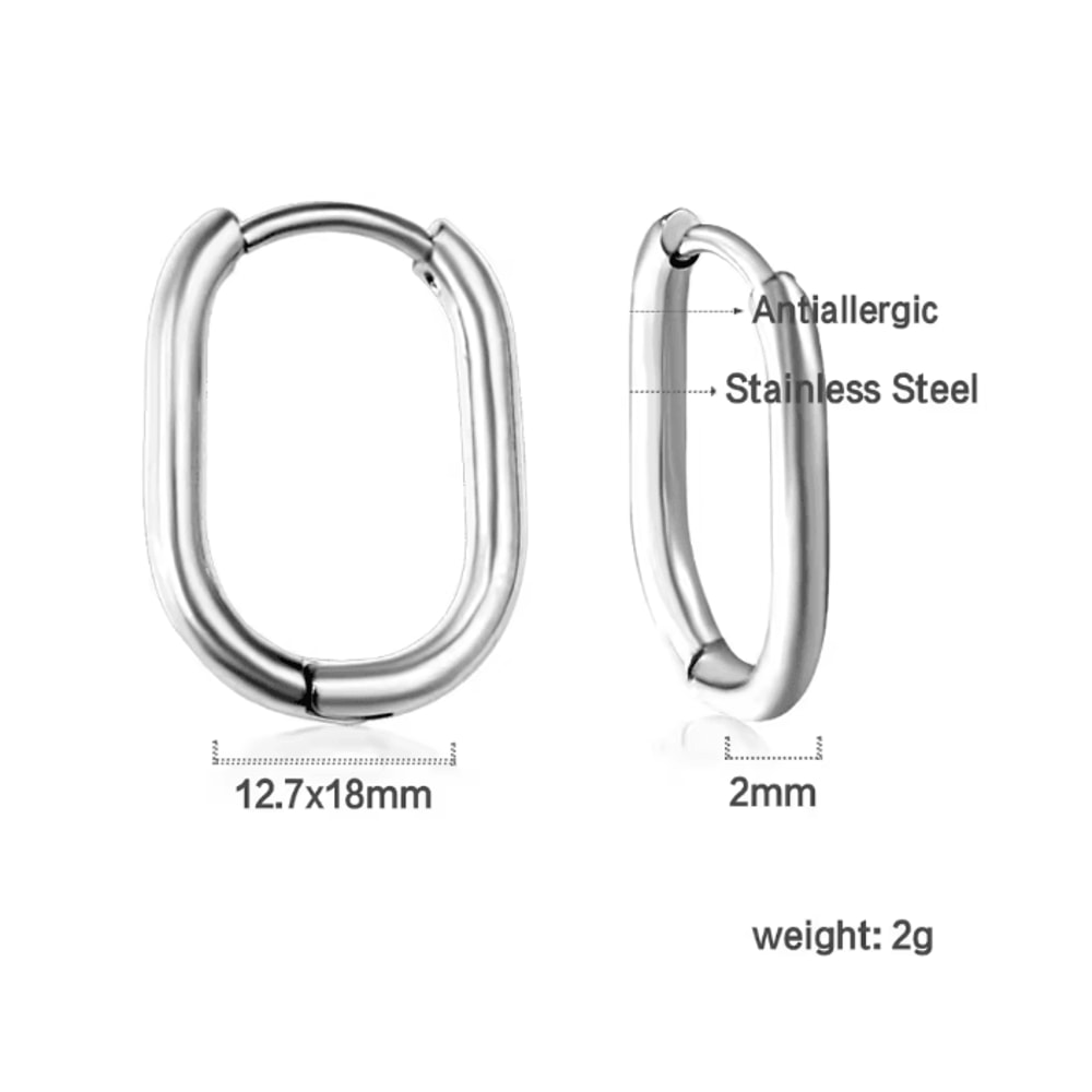 Simple U Shape Hoop Earrings 7