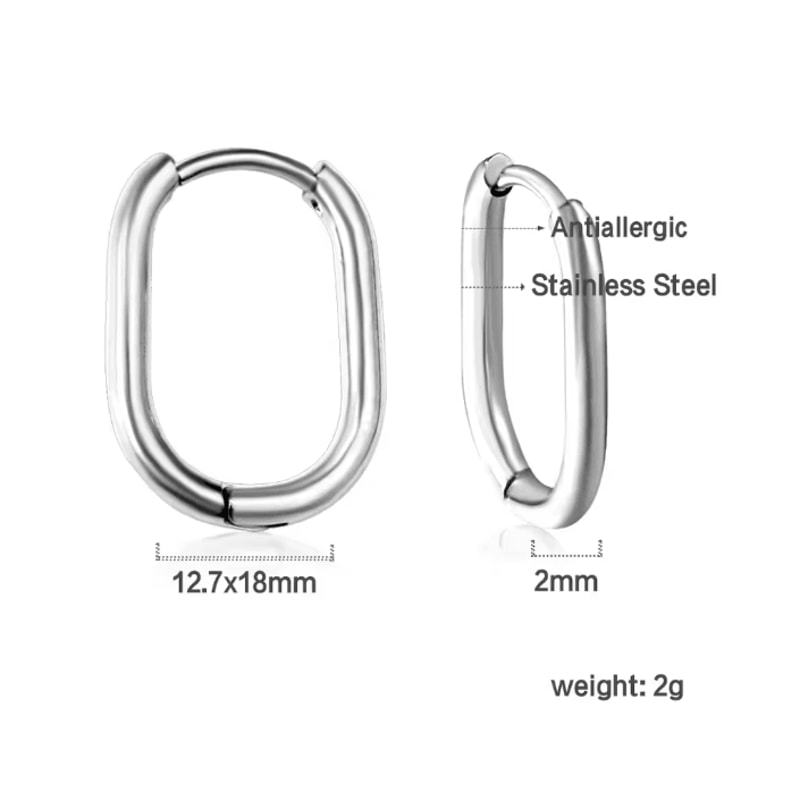 Simple U Shape Hoop Earrings 7
