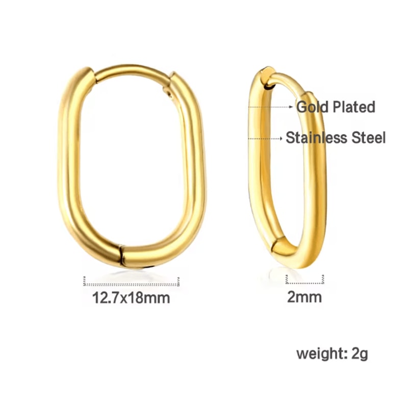 Simple U Shape Hoop Earrings 8