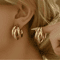 Golden Curve Vintage Hoop Earrings 3