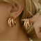 Golden Curve Vintage Hoop Earrings 3