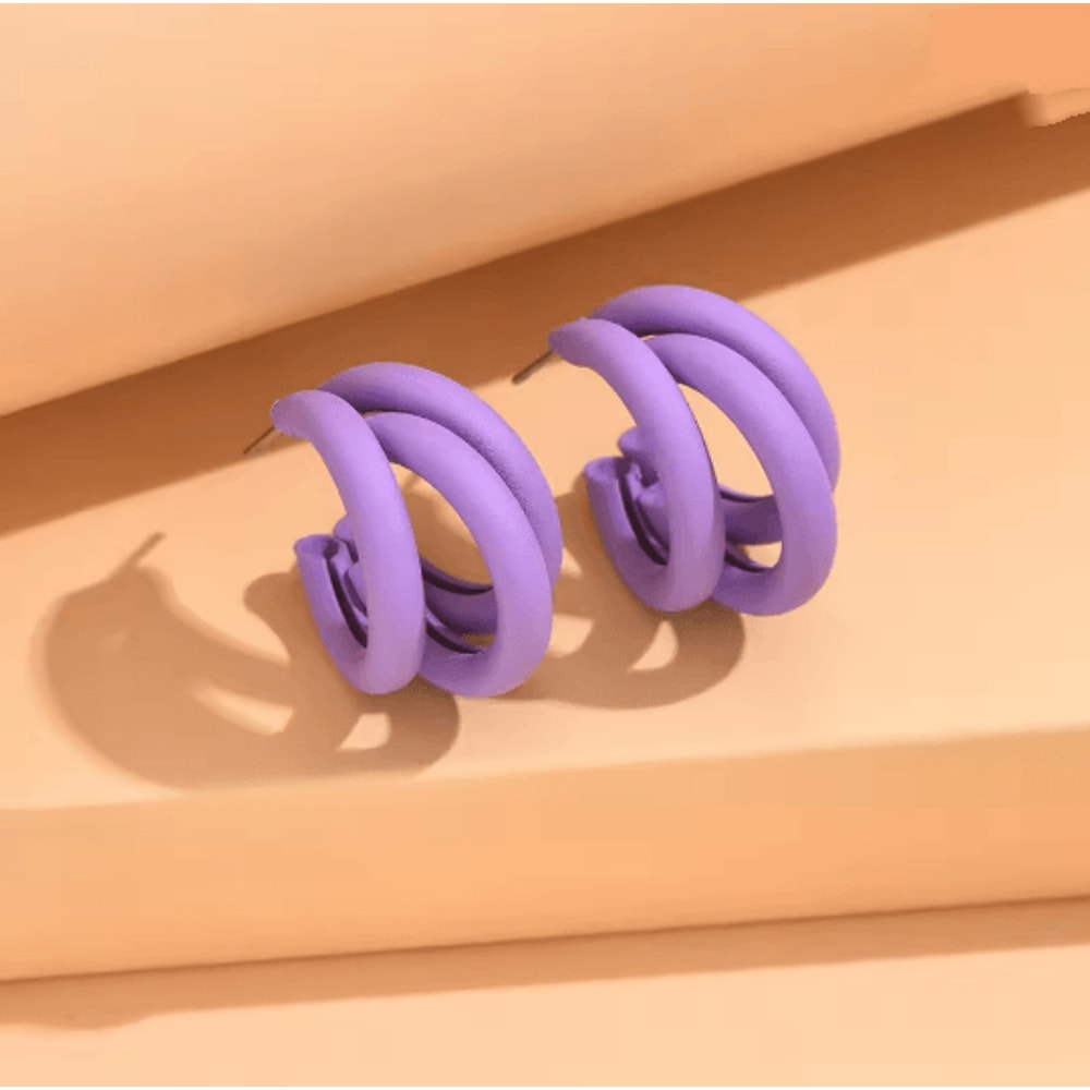 Golden Curve Vintage Hoop Earrings 5