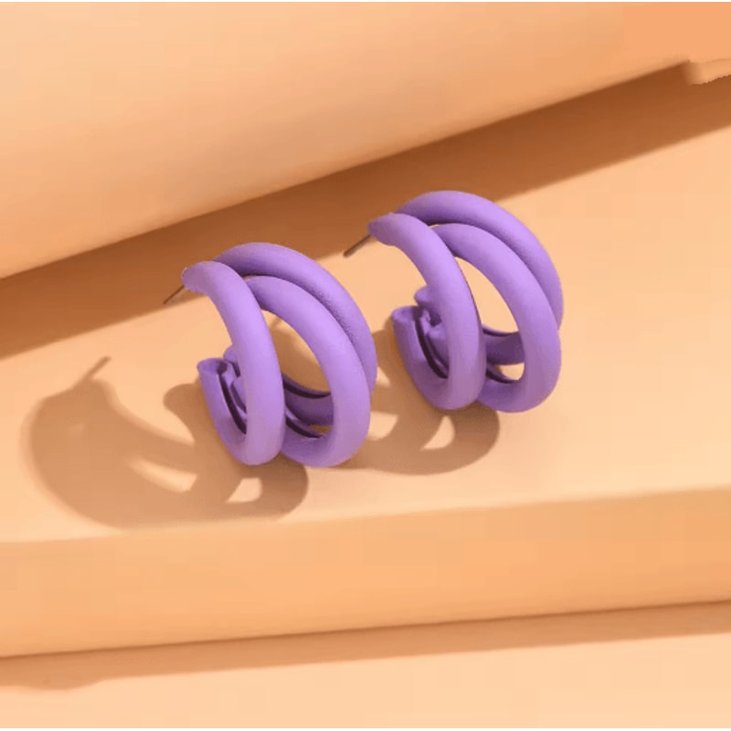 Golden Curve Vintage Hoop Earrings 5