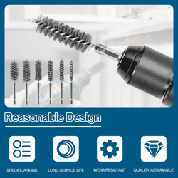 prosteel wire brush drill cleaning set