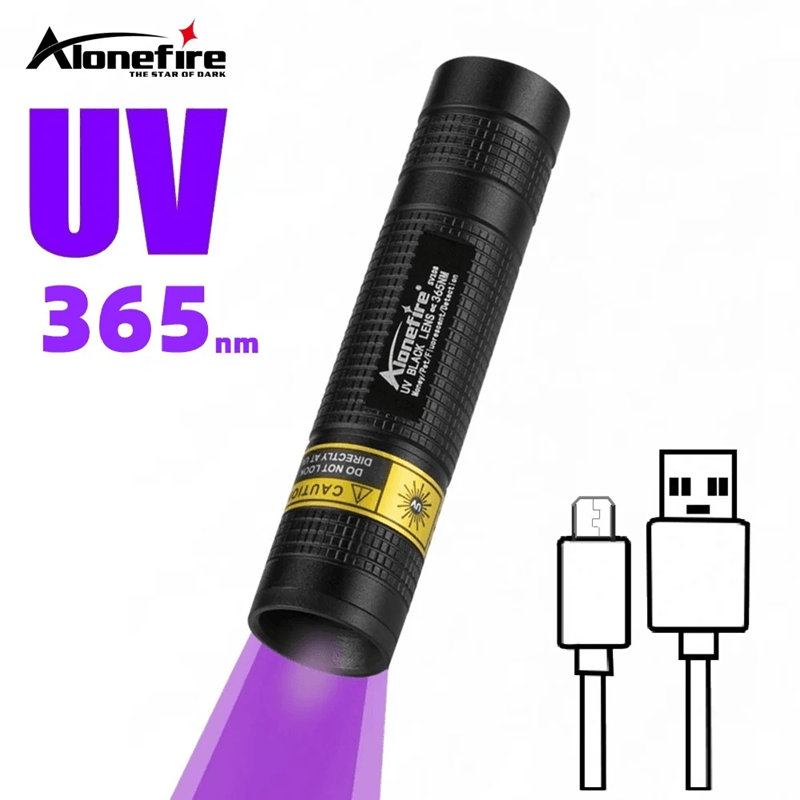 UltraSpot Rechargeable UV Blacklight Flashlight 4