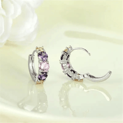 celesteglow colorful cz hoop earrings