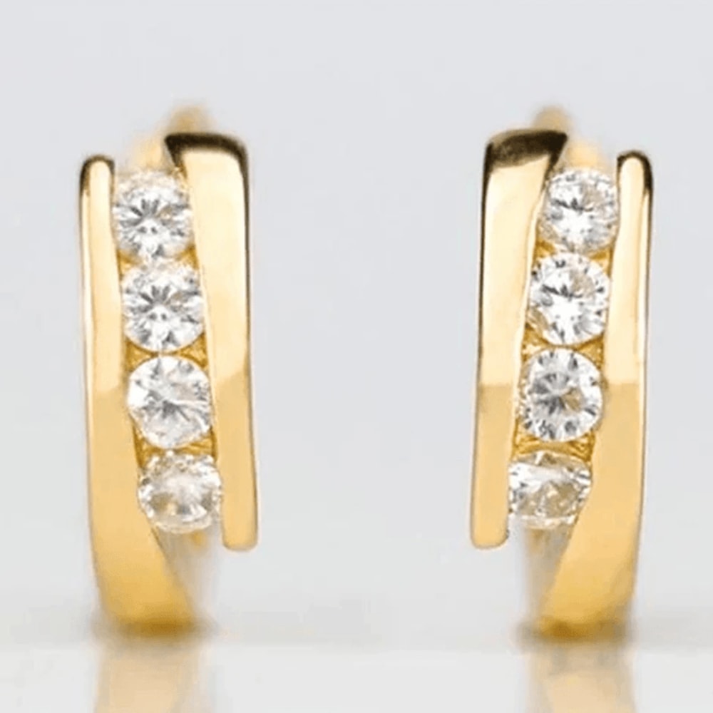 LumiCurve Gold Hoop Earrings 0