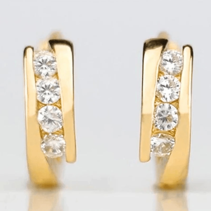 LumiCurve Gold Hoop Earrings 0