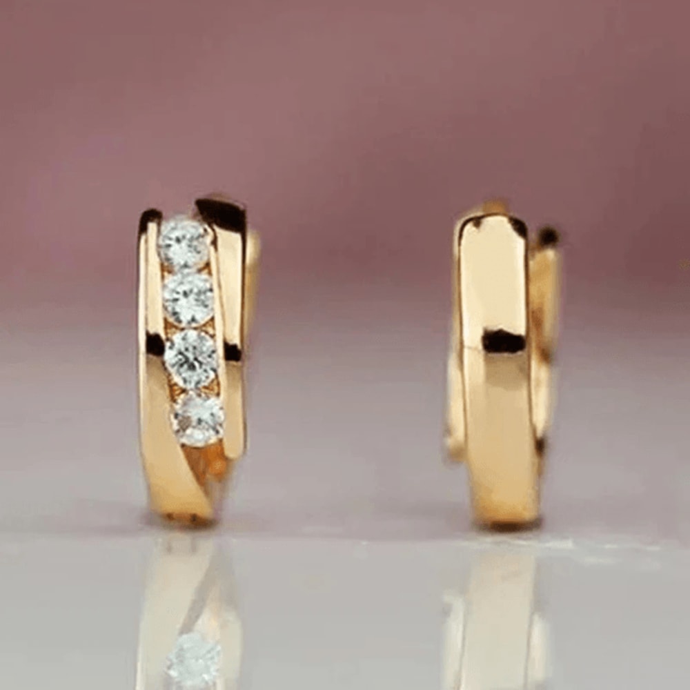 LumiCurve Gold Hoop Earrings 3