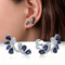 BlueBloom Zircon Flower Earrings 0