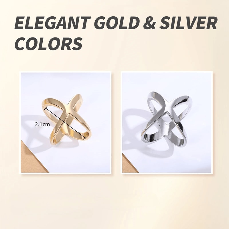 Elegant X Shape Scarf Clip 0