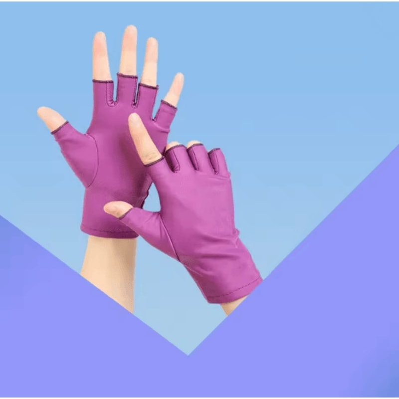 UV Protection Nail Art Gloves 11