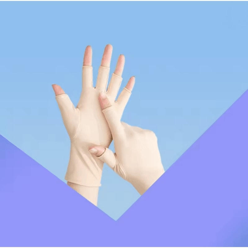 UV Protection Nail Art Gloves 13