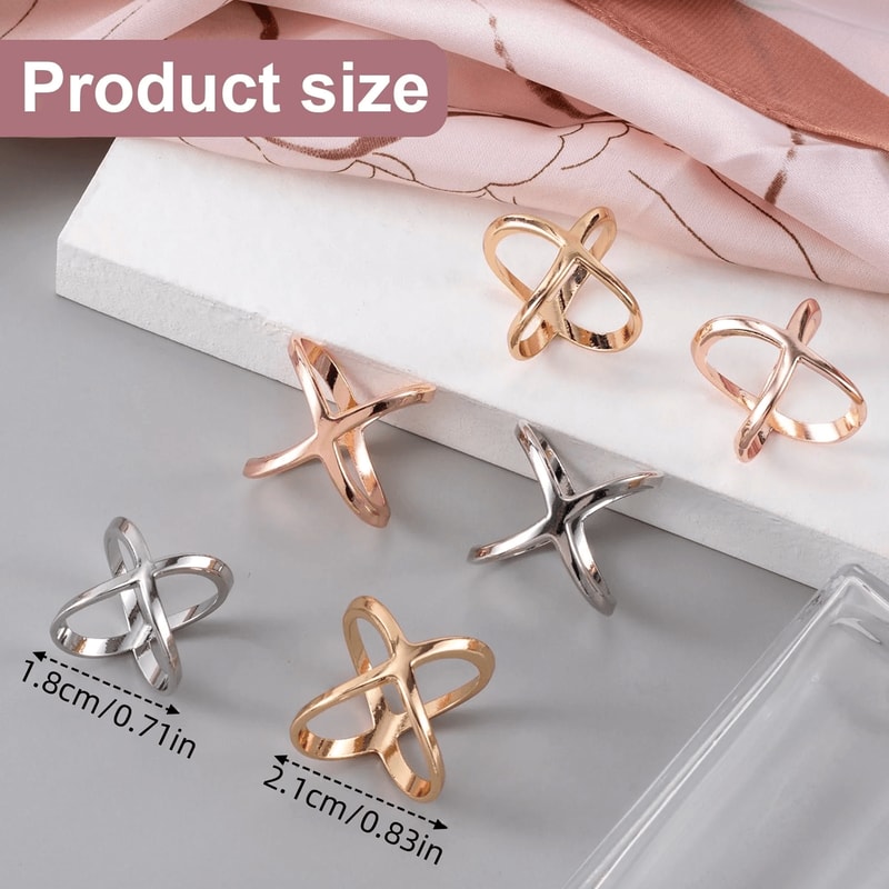 X Shape Scarf Clip Set 2