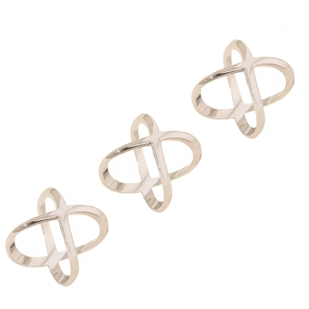 X Shape Scarf Clip Set 4