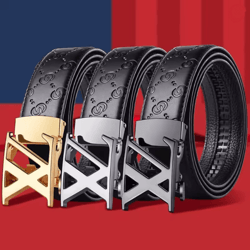 mens premium leather business belt