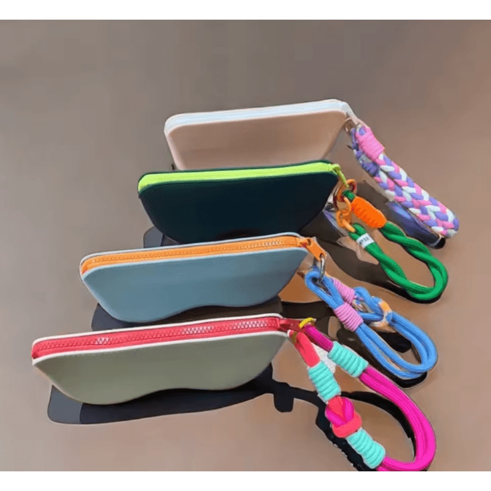 Silicone Zipper Eyeglass Case 0
