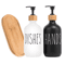 Black Kitchen Soap Dispenser Set 4