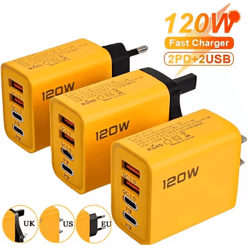 usb c fast charging adapter with 4 ports