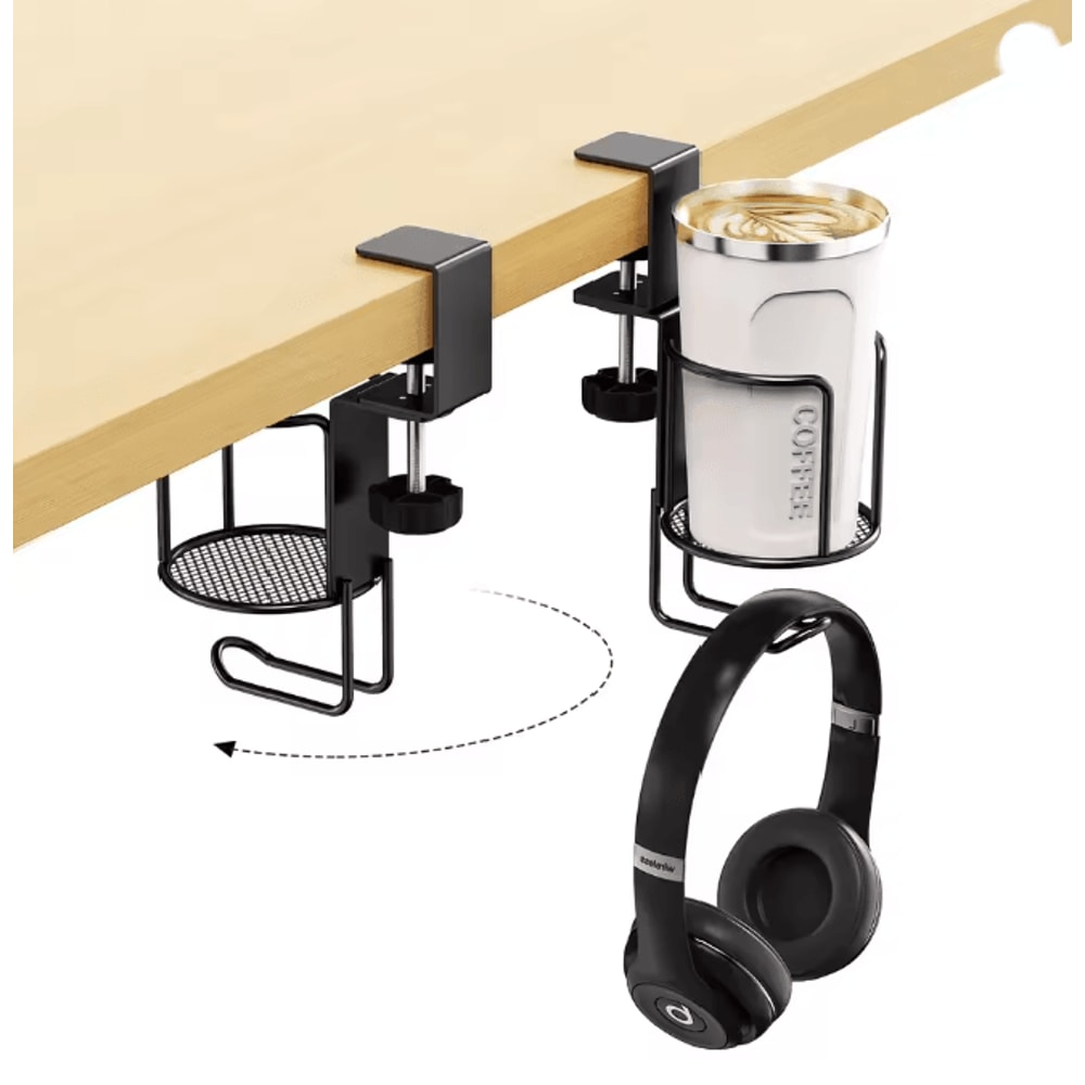 Desk Cup Holder And Headphone Hanger 0