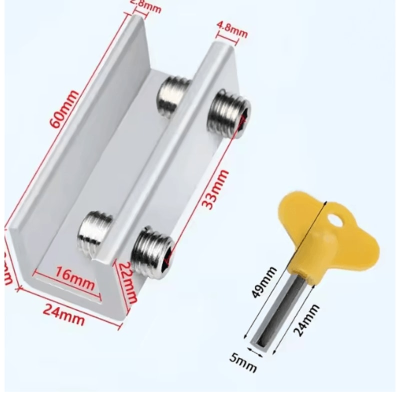 Non Drilling Window Safety Lock Set 3