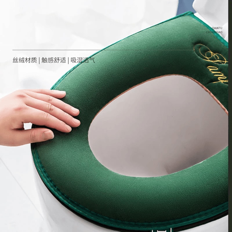 Warm Velvet Toilet Seat Cover 2