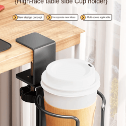 rotating clip on desk cup holder