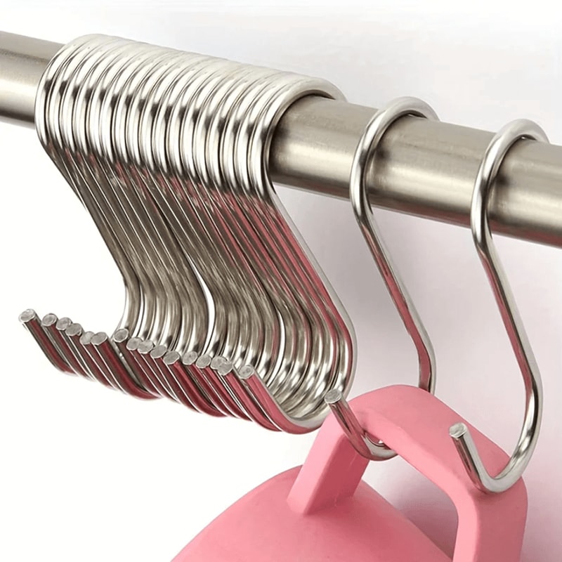 Stainless Steel Heavy Duty S Hooks Set 0