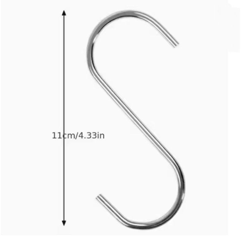 Stainless Steel Heavy Duty S Hooks Set 3