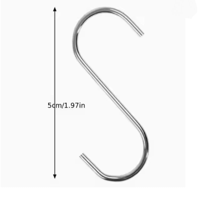 Stainless Steel Heavy Duty S Hooks Set 4