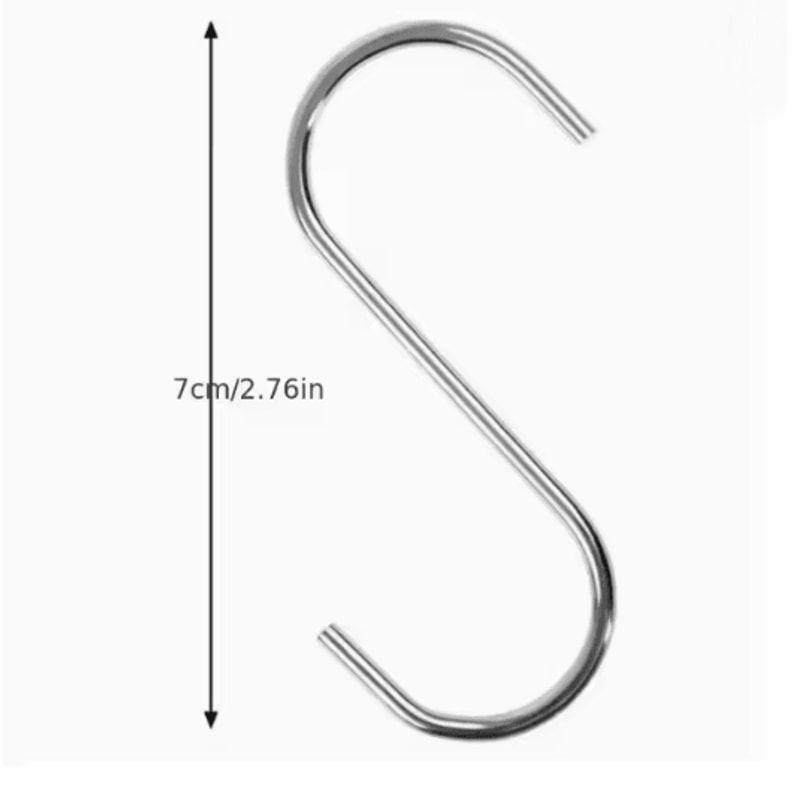 Stainless Steel Heavy Duty S Hooks Set 5