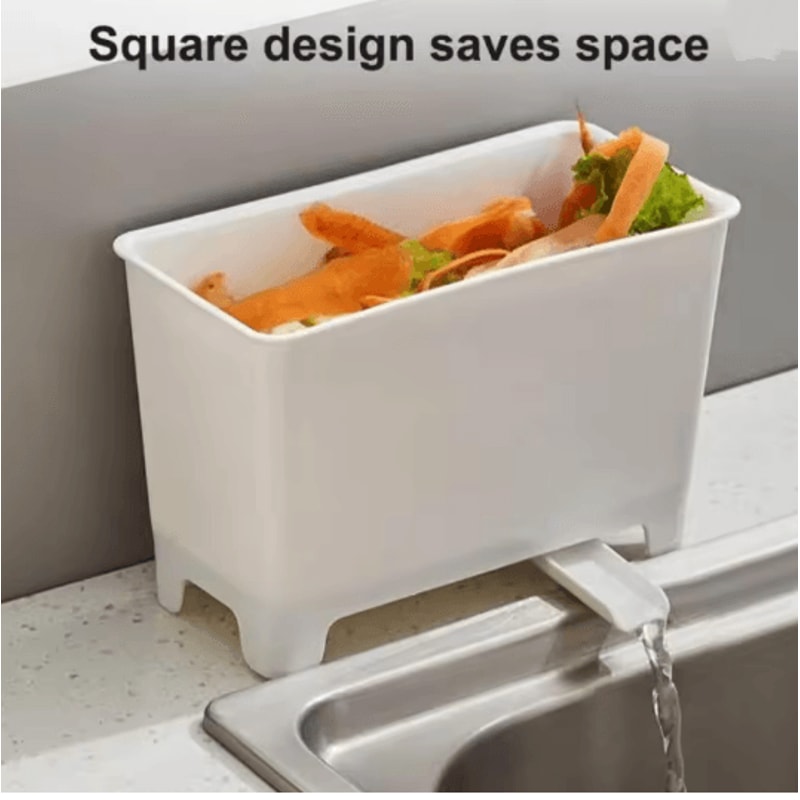 Mini Kitchen Counter Trash Can With Filter Basket 0