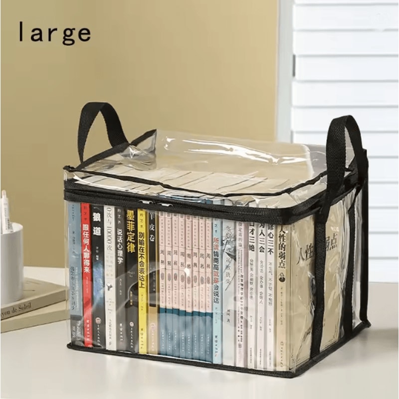 Foldable Transparent Book Storage Box 5