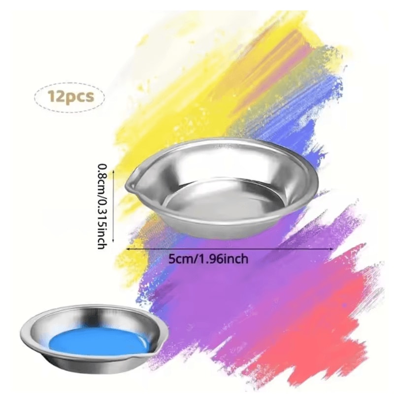 Stainless Steel Paint Mixing Cups Set 3