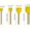 Yellow Mushroom Head Sponge Brush Set 1